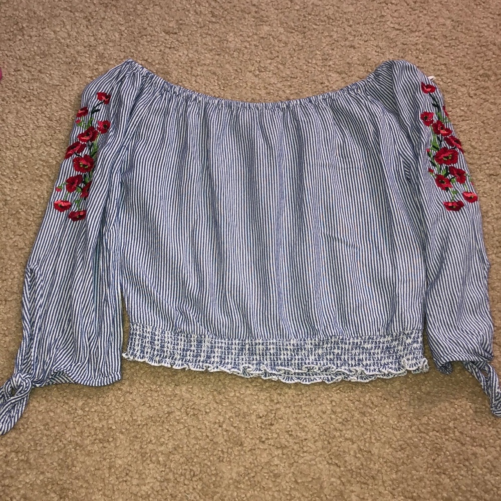 Off the shoulder Hollister long-sleeve blouse